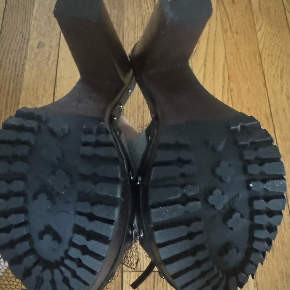 RED Valentino Elegant Black Lace Heels Size 37 US 7 - Picture 5 of 7